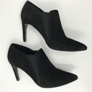 Cole Haan Allaire Black Suede Pointy Ankle Booties